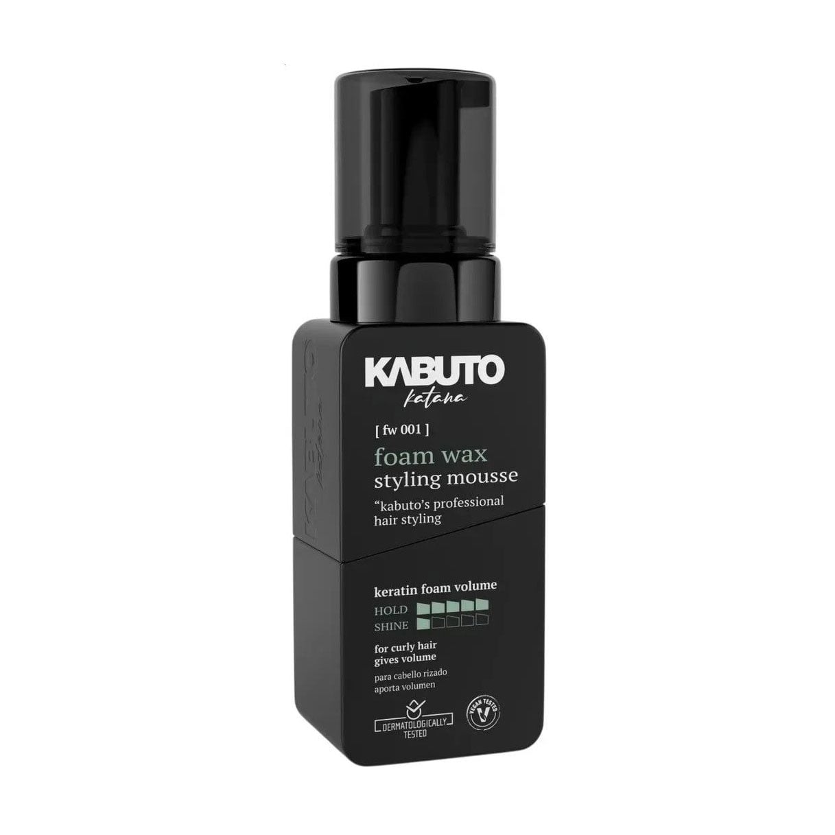 Чоловіча пінка для укладання волосся Kabuto Katana Foam Wax Styling Mousse Гнучка фіксація, 250 мл